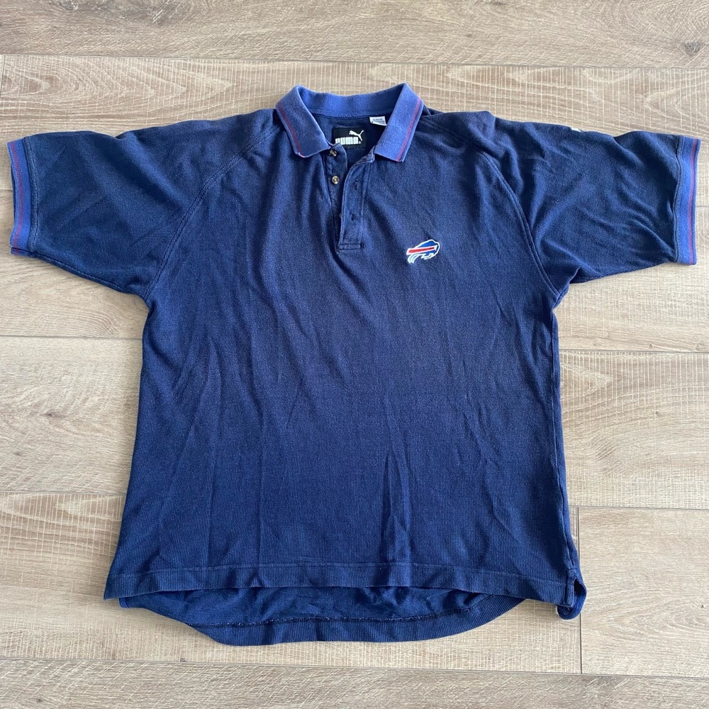 Vintage Buffalo Bills collared shirt - Puma - XL - 2000s - waffle knit